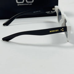 Moscot – 6022 – 52 - White Black – Acetate  – Sunglasses - Unisex