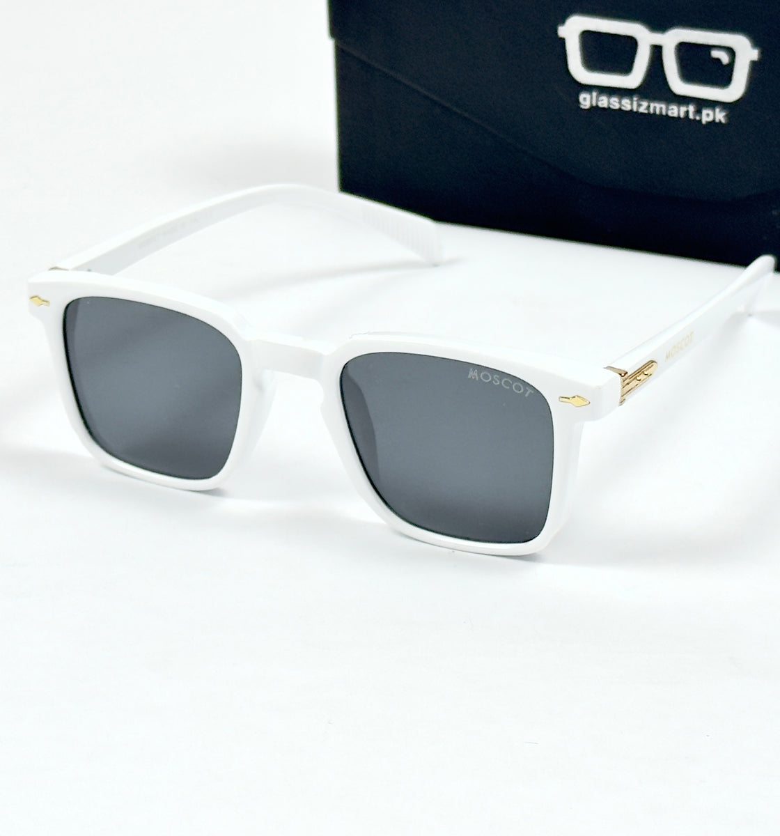 Moscot – 6018 – 49 - White Black – Acetate  – Sunglasses - Unisex