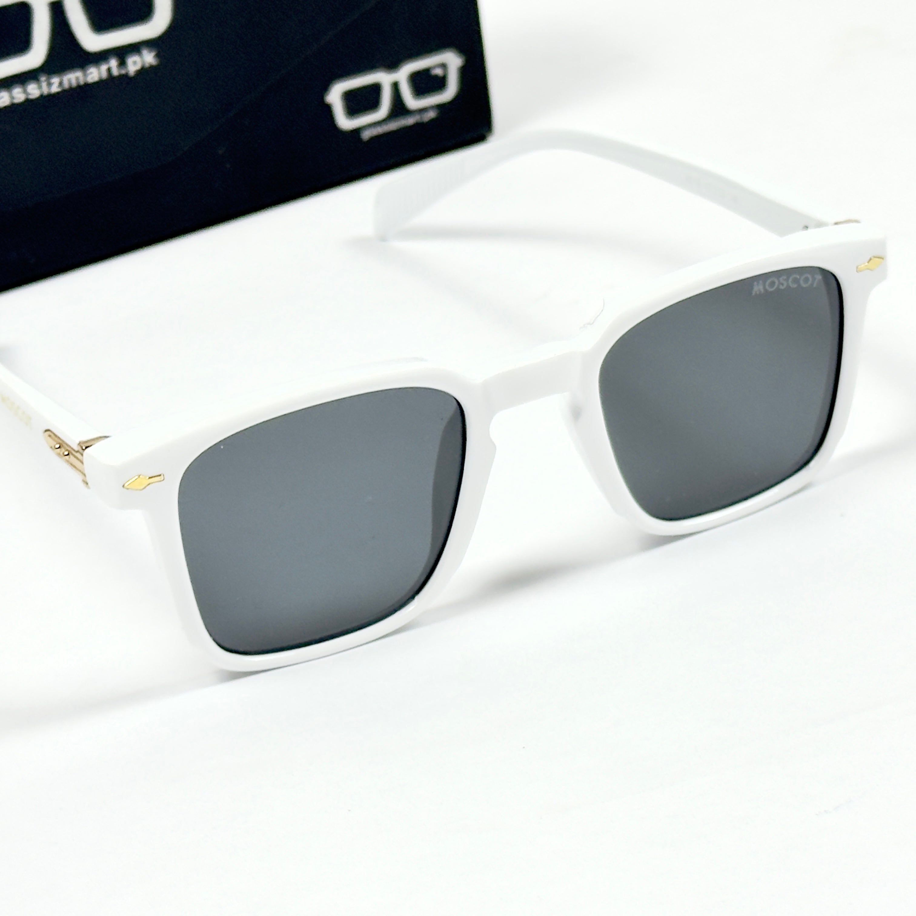 Moscot – 6018 – 49 - White Black – Acetate  – Sunglasses - Unisex
