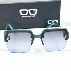 Chanel – 6003 – 52 – Green Blue – Acetate – Metal -  Sunglasses – Ladies
