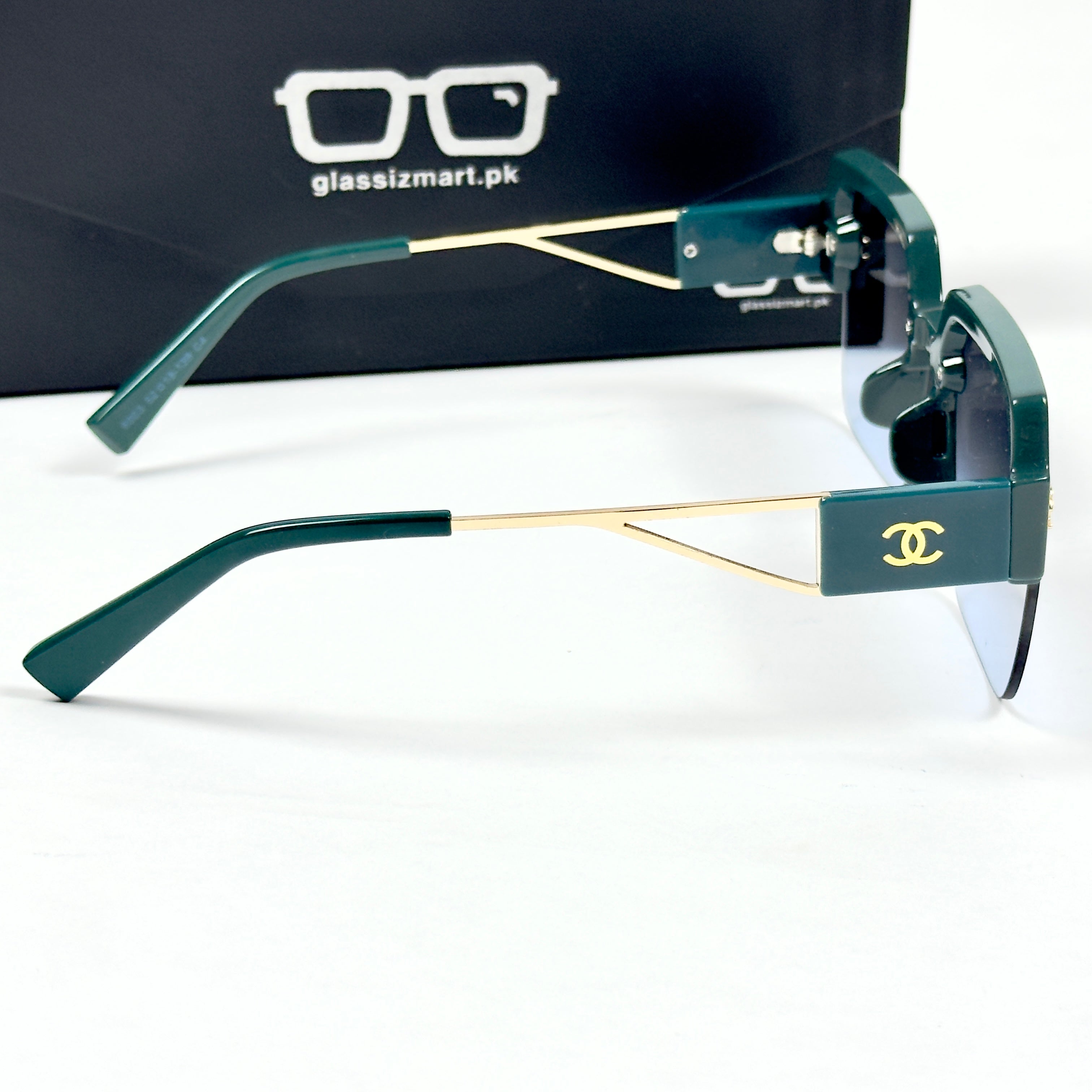 Chanel – 6003 – 52 – Green Blue – Acetate – Metal -  Sunglasses – Ladies