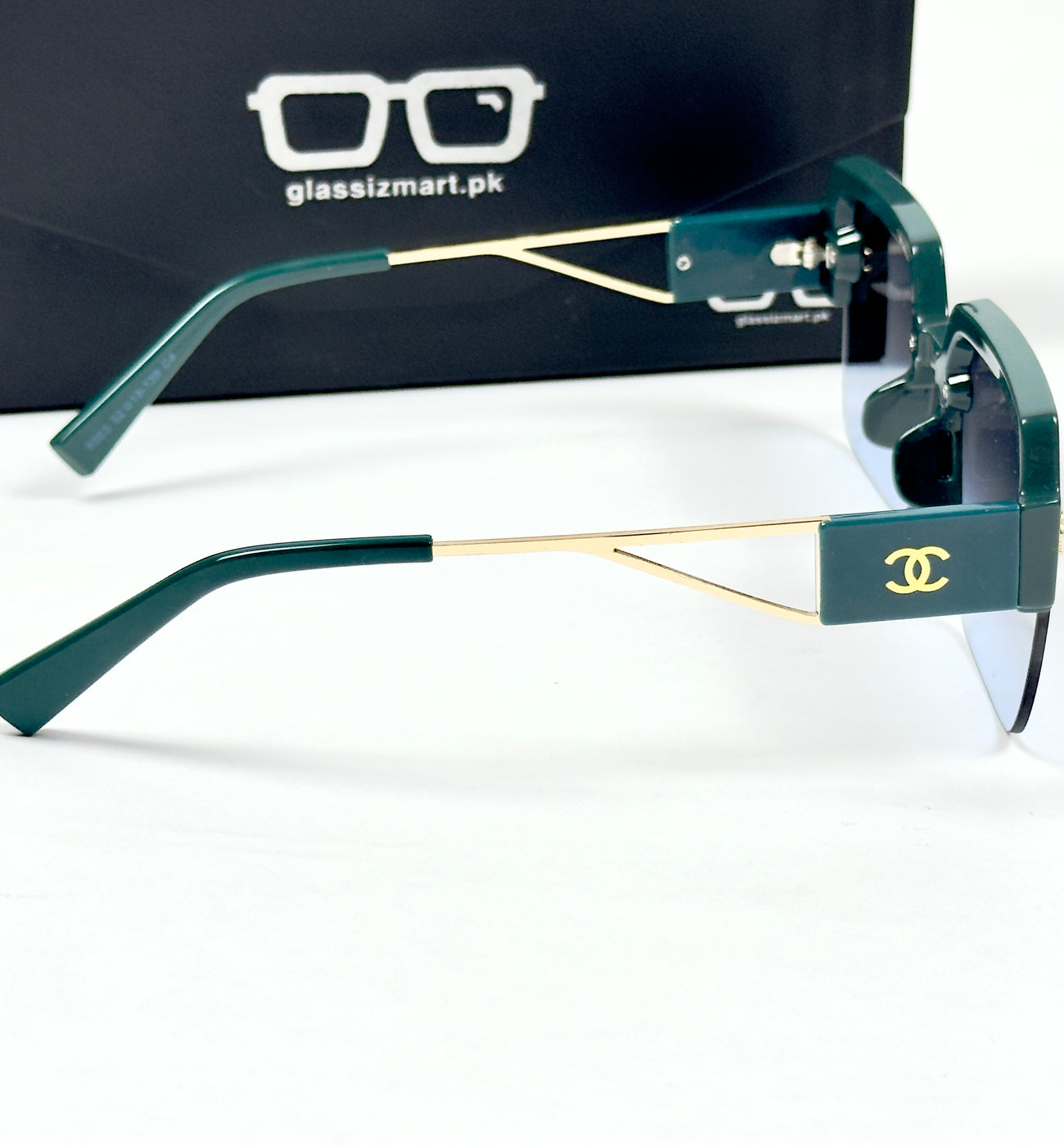 Chanel – 6003 – 52 – Green Blue – Acetate – Metal -  Sunglasses – Ladies