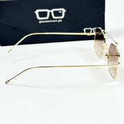 Dita – 3312 – 55 – Golden Brown – Metal – Sunglasses – Unisex