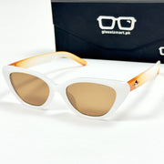 Gentle Monster – 9156 – White Brown – Acetate – Oval – Sunglasses - Ladies