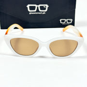Gentle Monster – 9156 – White Brown – Acetate – Oval – Sunglasses - Ladies
