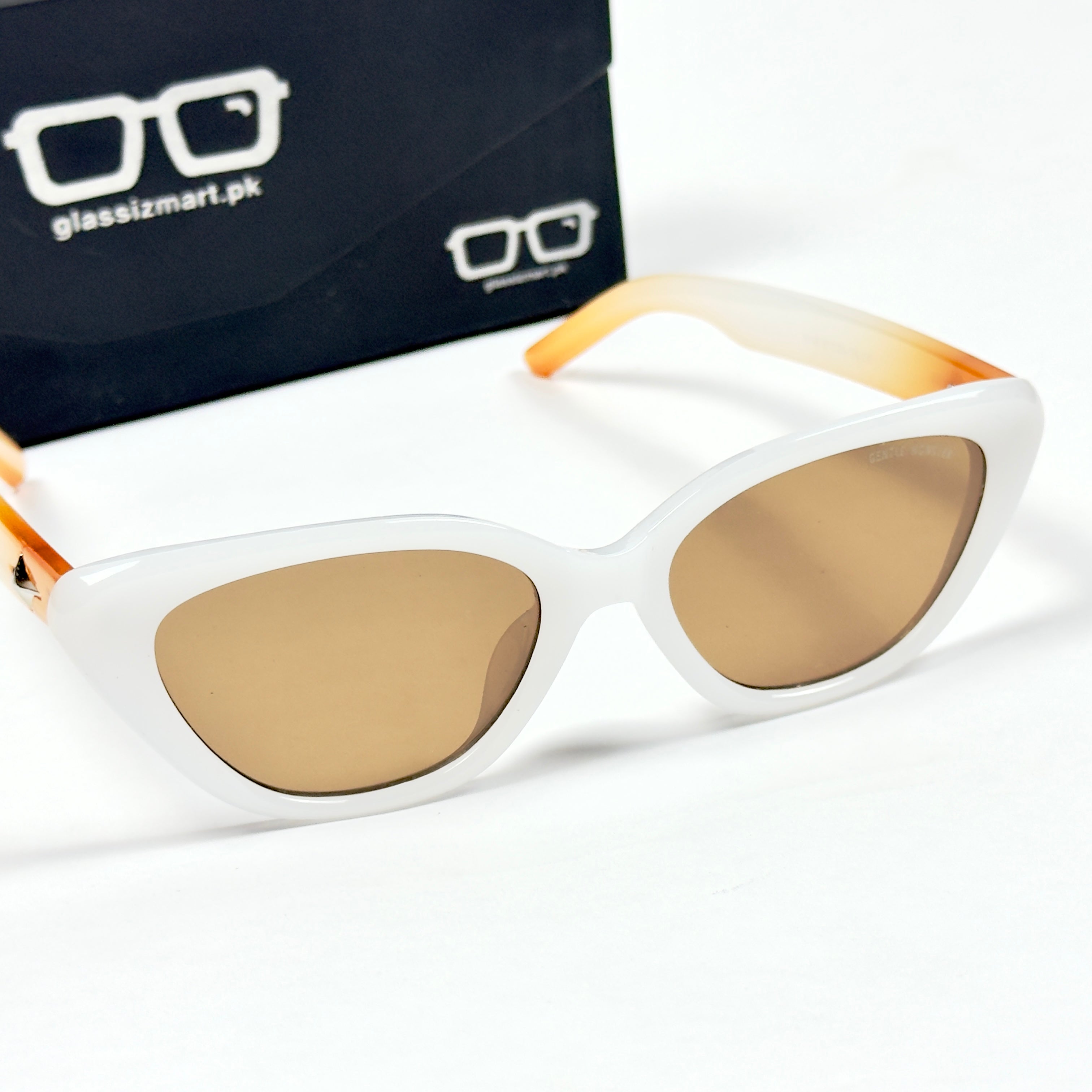 Gentle Monster – 9156 – White Brown – Acetate – Oval – Sunglasses - Ladies