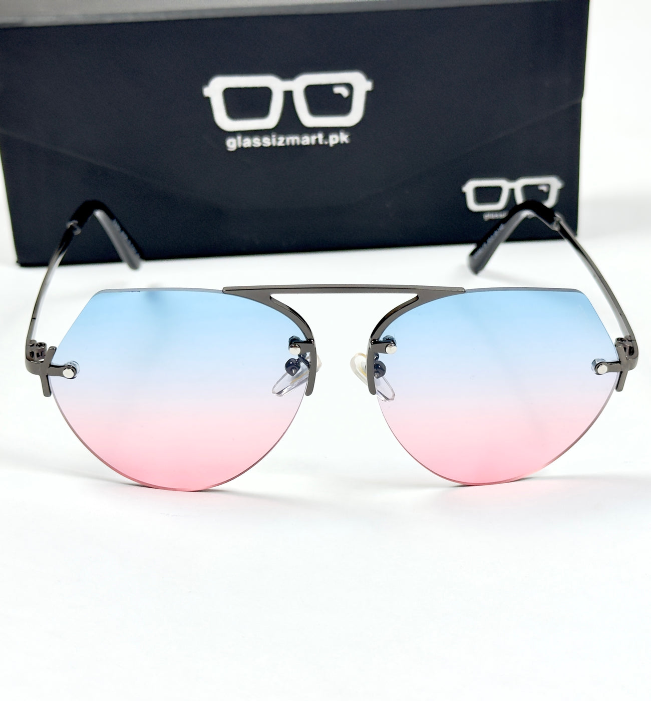 Ferragamo – 58175 – 50 – Pink Blue – Metal – Sunglasses – Unisex