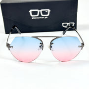 Ferragamo – 58175 – 50 – Pink Blue – Metal – Sunglasses – Unisex