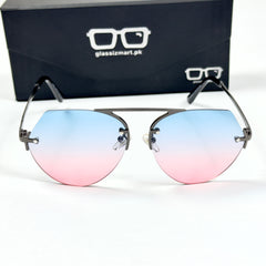 Ferragamo – 58175 – 50 – Pink Blue – Metal – Sunglasses – Unisex