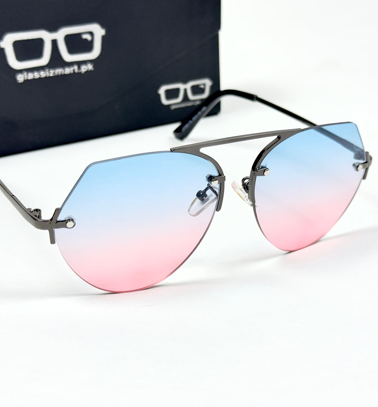 Ferragamo – 58175 – 50 – Pink Blue – Metal – Sunglasses – Unisex