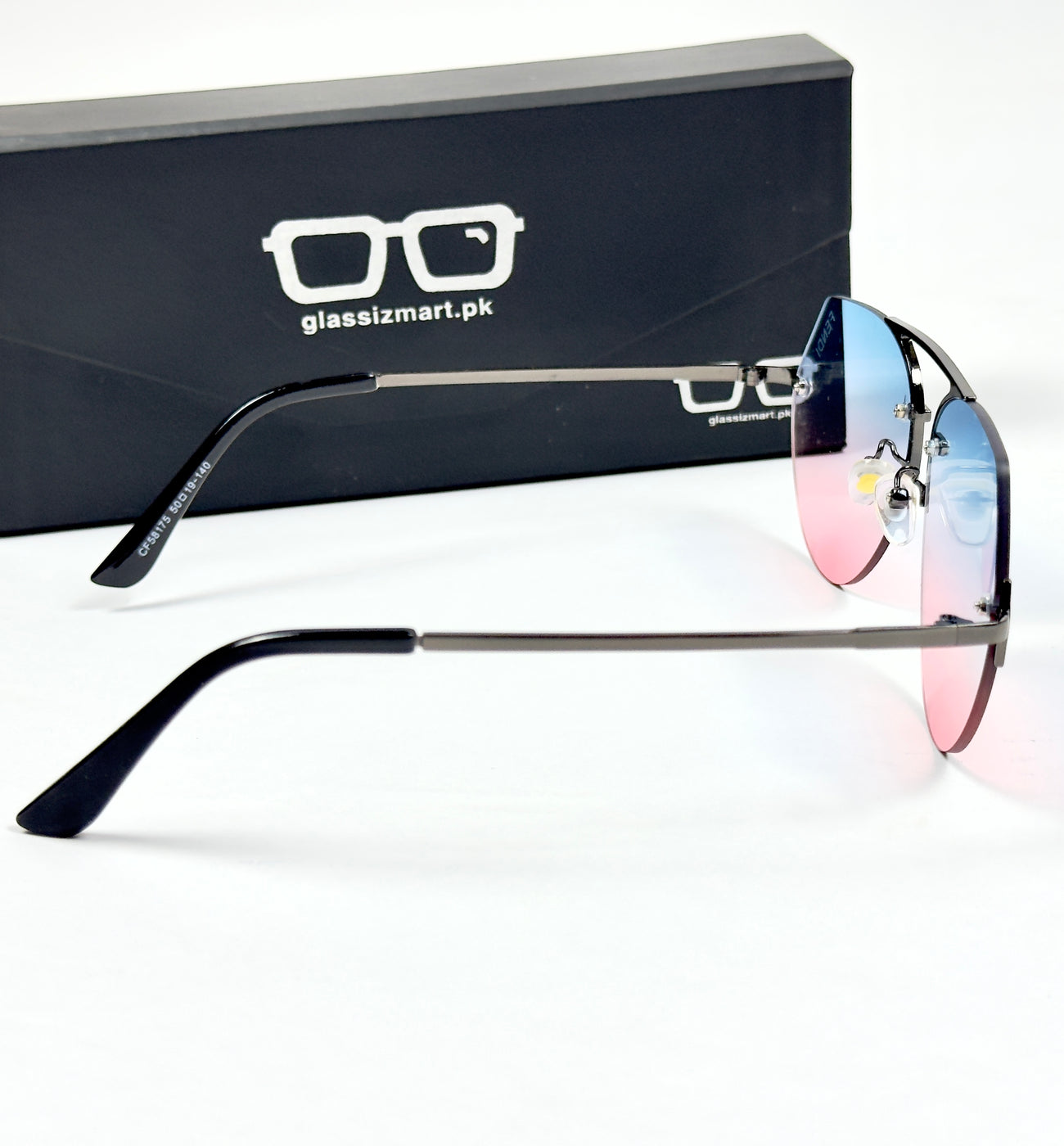 Ferragamo – 58175 – 50 – Pink Blue – Metal – Sunglasses – Unisex