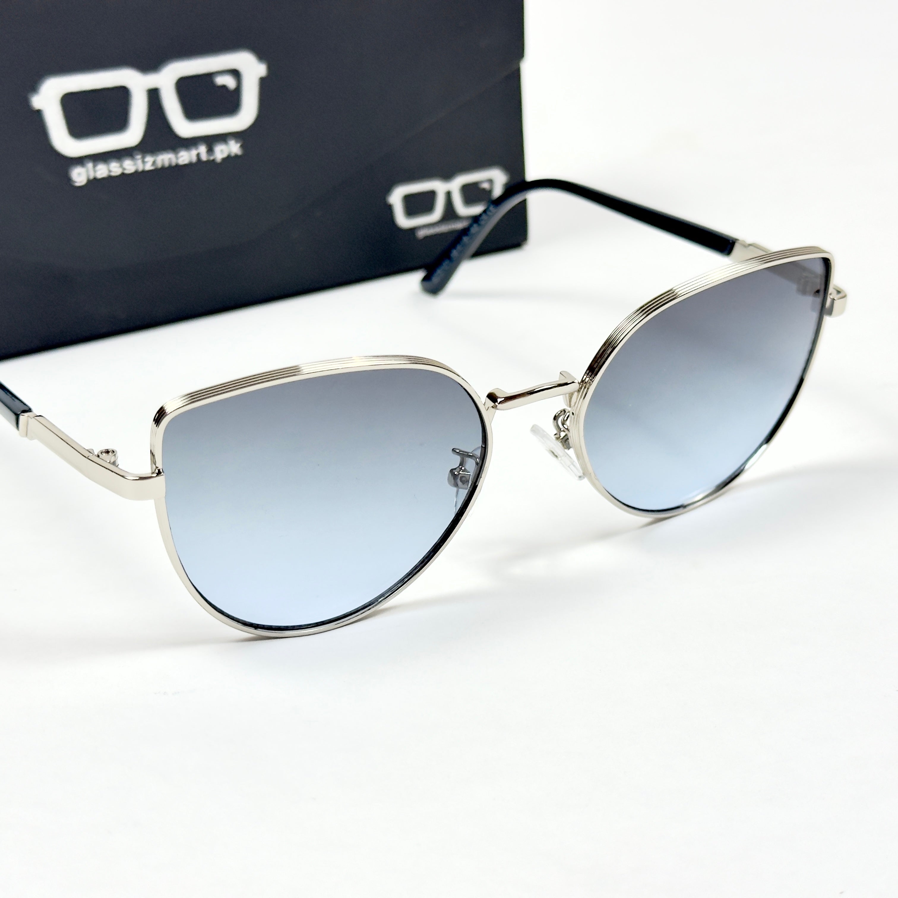 Dior – 8101 – 58 – Silver Blue – Metal – Sunglasses – Ladies