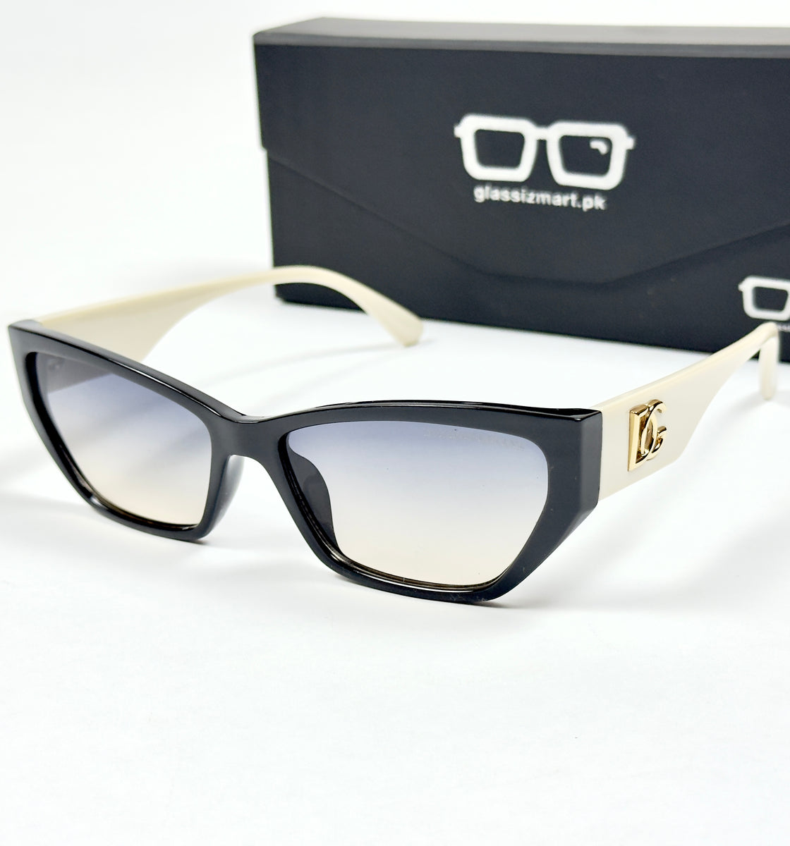 Dolce & Gabbana – 2091 – 56 – White Multi – Acetate – Sunglasses – Ladies