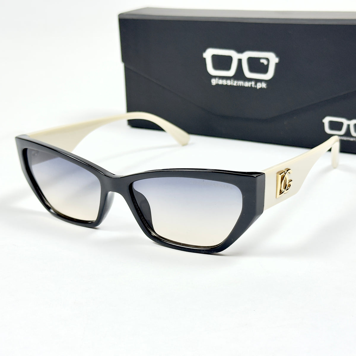 Dolce & Gabbana – 2091 – 56 – White Multi – Acetate – Sunglasses – Ladies