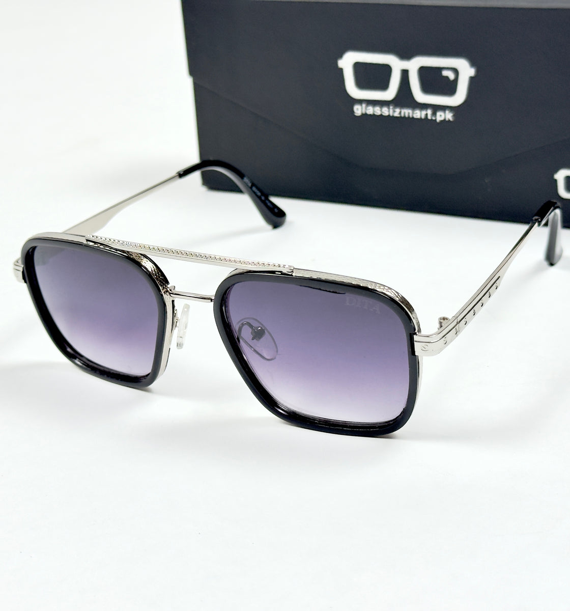 Dita – 3492 – 58 – Silver Black Gradient – Metal – Sunglasses – Unisex
