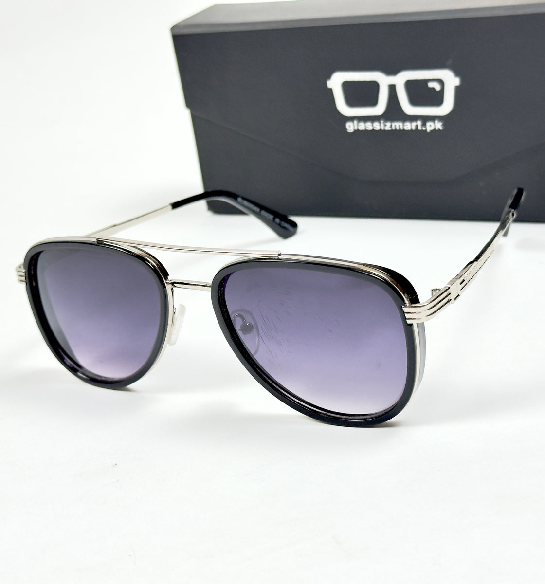 Gucci – 5830 – 56 – Silver Black Gradient – Metal – Sunglasses – Unisex