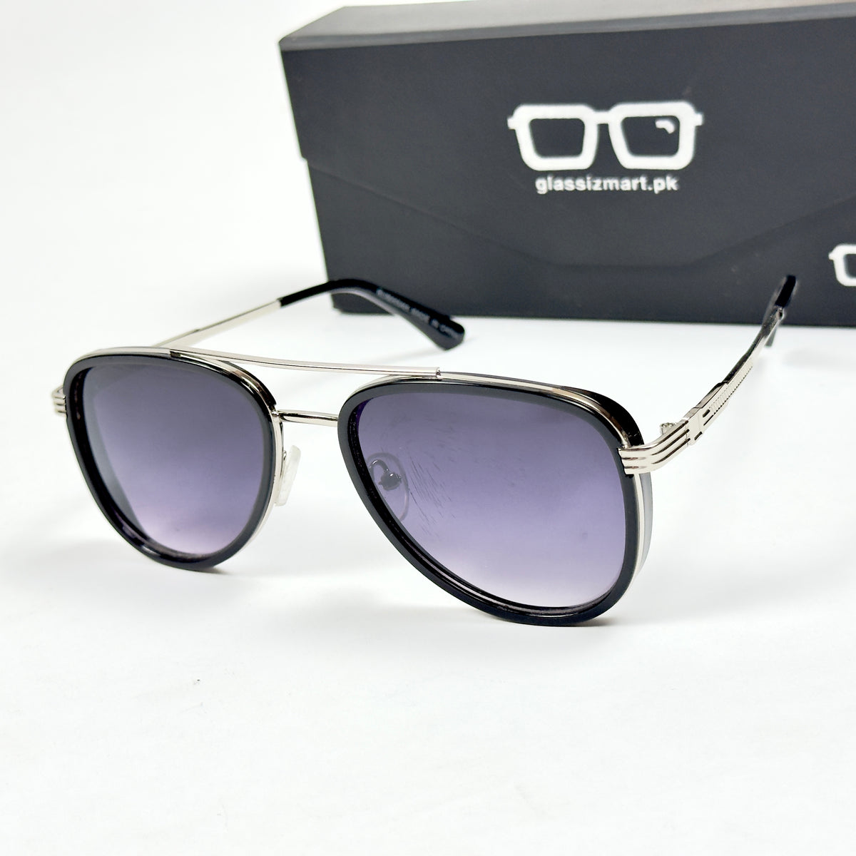 Gucci – 5830 – 56 – Silver Black Gradient – Metal – Sunglasses – Unisex