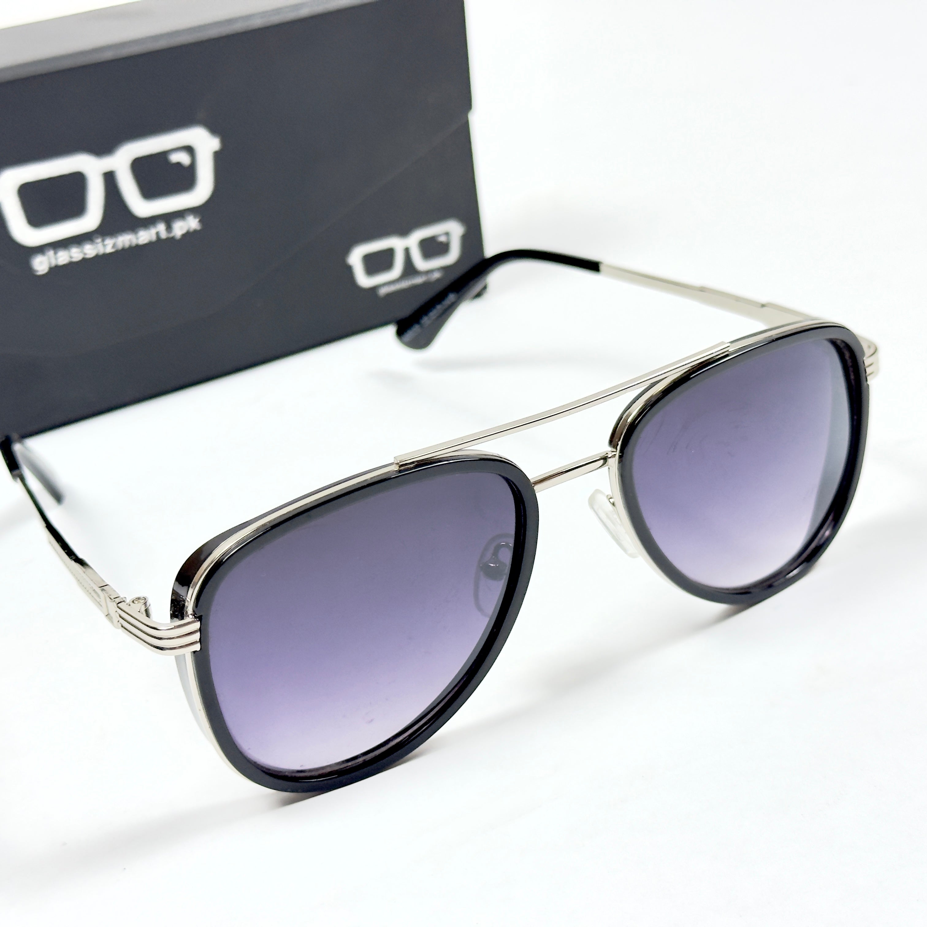 Gucci – 5830 – 56 – Silver Black Gradient – Metal – Sunglasses – Unisex
