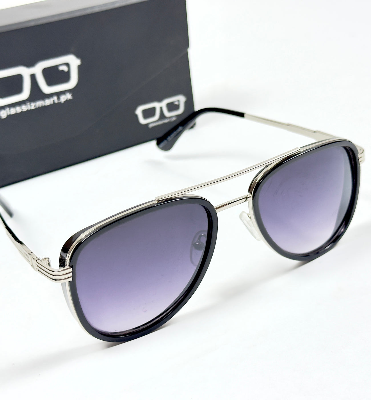 Gucci – 5830 – 56 – Silver Black Gradient – Metal – Sunglasses – Unisex