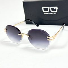 Cartier – 142 – 60 – Golden Black Gradient – Metal - Sunglasses – Rimless - Unisex
