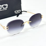 Cartier – 142 – 60 – Golden Black Gradient – Metal - Sunglasses – Rimless - Unisex