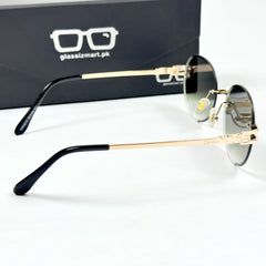 Cartier – 142 – 60 – Golden Green – Metal - Sunglasses – Rimless - Unisex