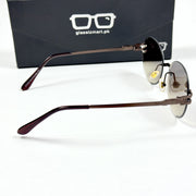 Cartier – 142 – 60 – Brown – Metal - Sunglasses – Rimless - Unisex