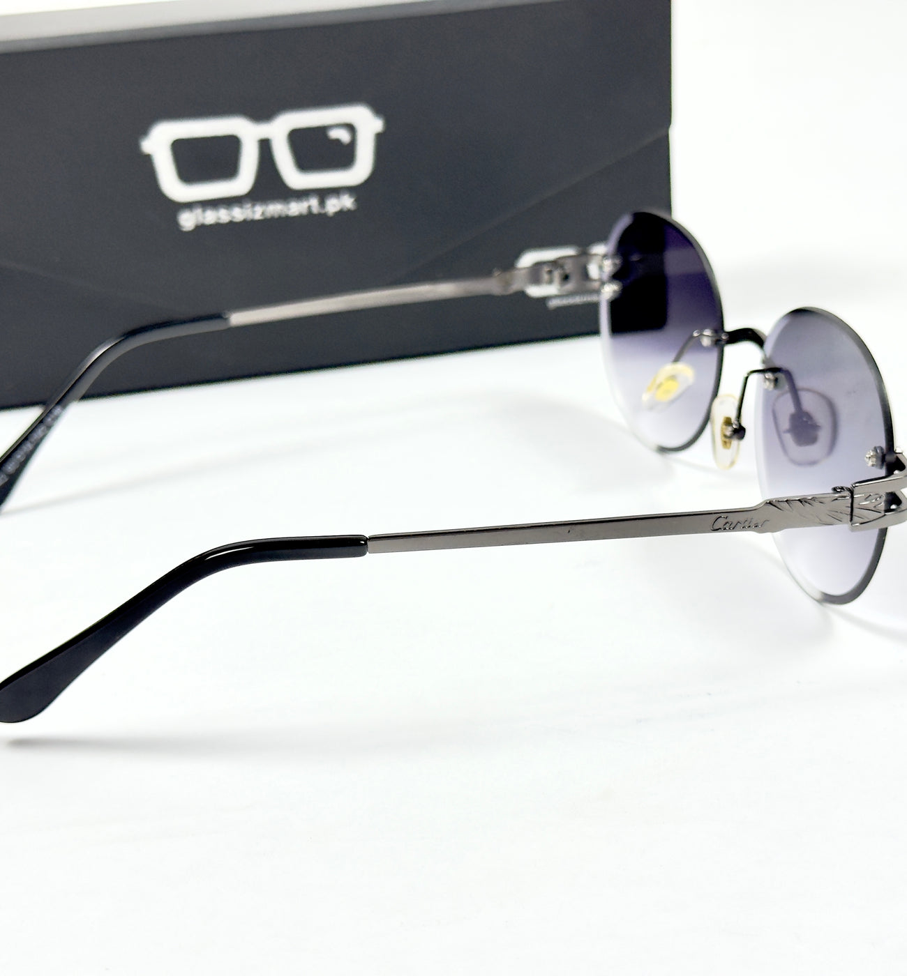 Cartier – 142 – 60 – Black Gradient – Metal - Sunglasses – Rimless - Unisex