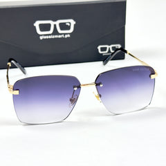 Louis Vuiton – 3047 – 60 – Golden Black Gradient – Metal - Sunglasses – Rimless - Unisex