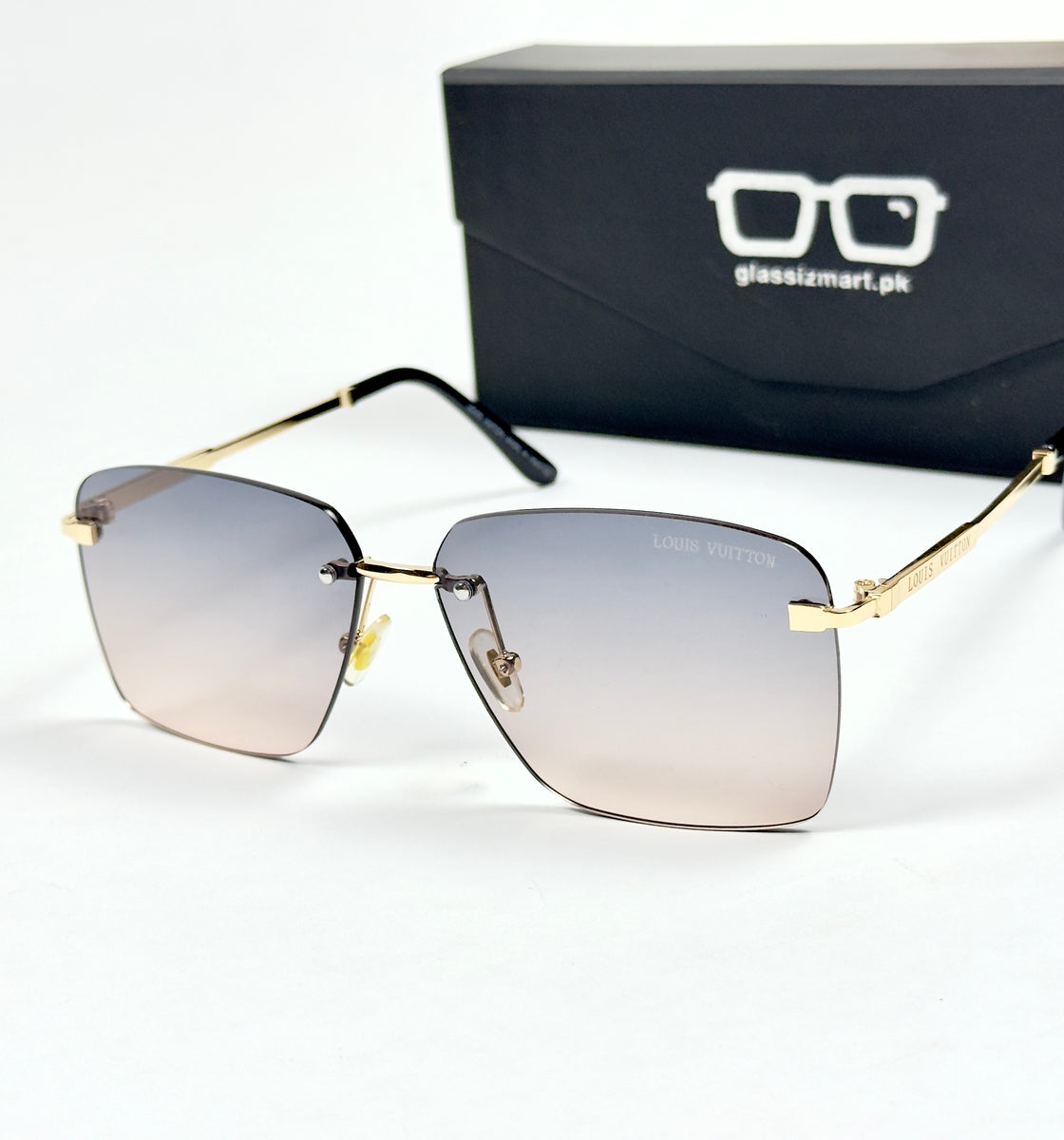 Louis Vuiton – 3047 – 60 – Golden Purple Gradient – Metal - Sunglasses – Rimless - Unisex