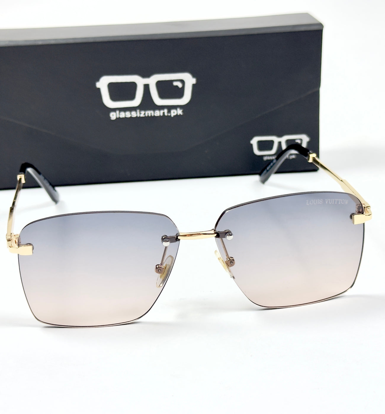 Louis Vuiton – 3047 – 60 – Golden Purple Gradient – Metal - Sunglasses – Rimless - Unisex