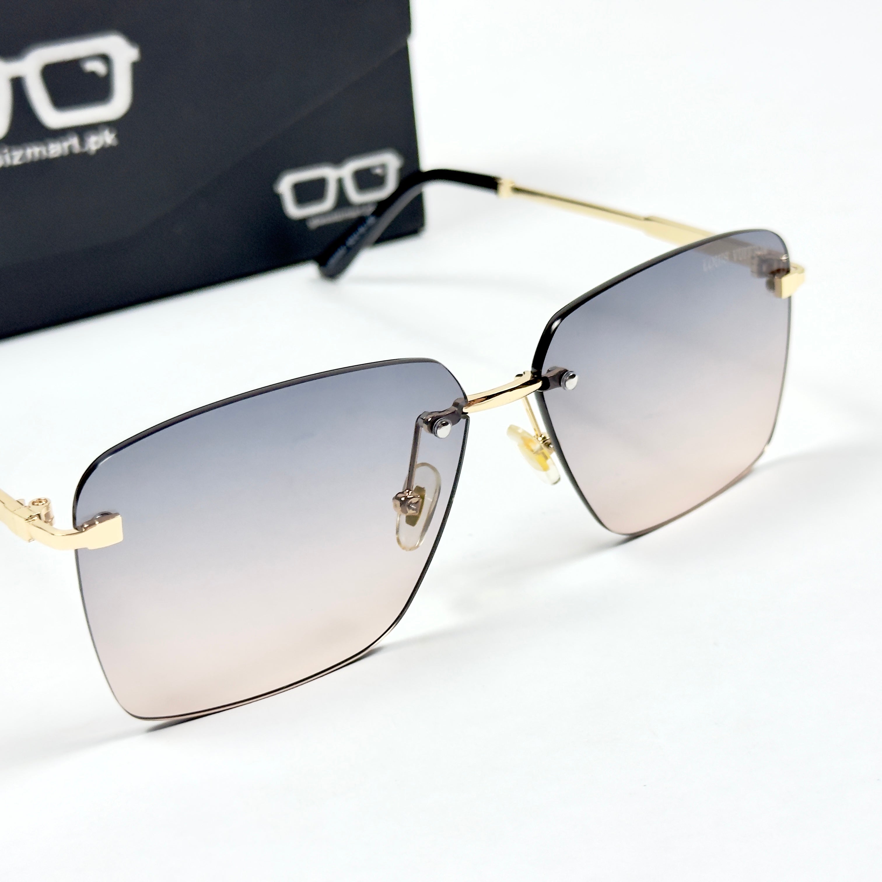 Louis Vuiton – 3047 – 60 – Golden Purple Gradient – Metal - Sunglasses – Rimless - Unisex