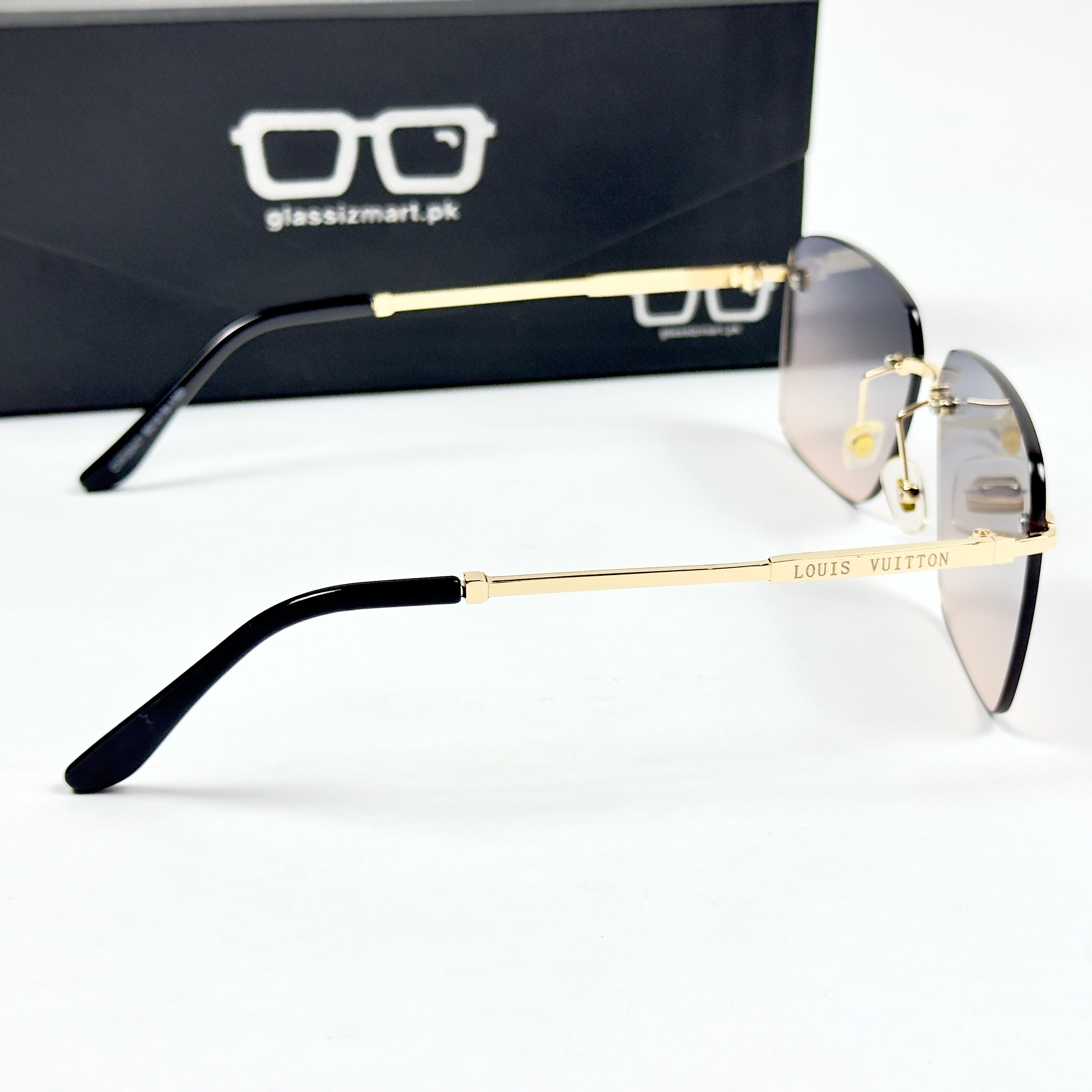 Louis Vuiton – 3047 – 60 – Golden Purple Gradient – Metal - Sunglasses – Rimless - Unisex
