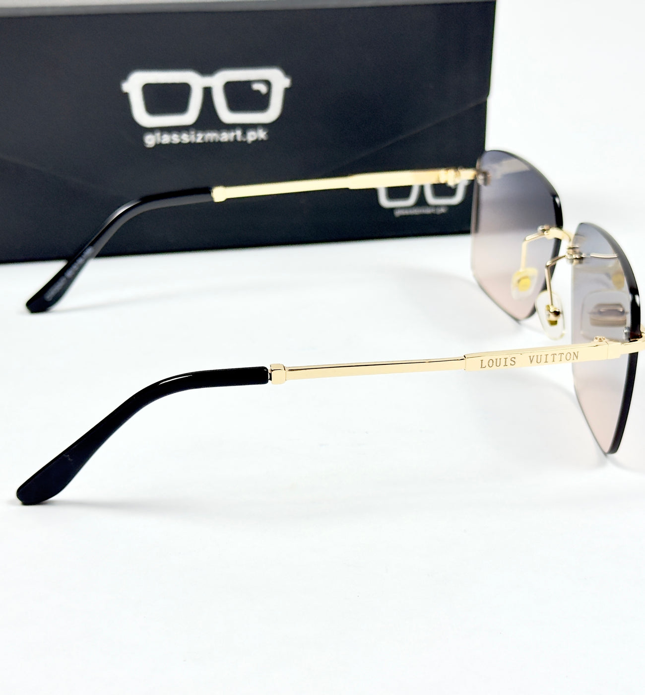 Louis Vuiton – 3047 – 60 – Golden Purple Gradient – Metal - Sunglasses – Rimless - Unisex
