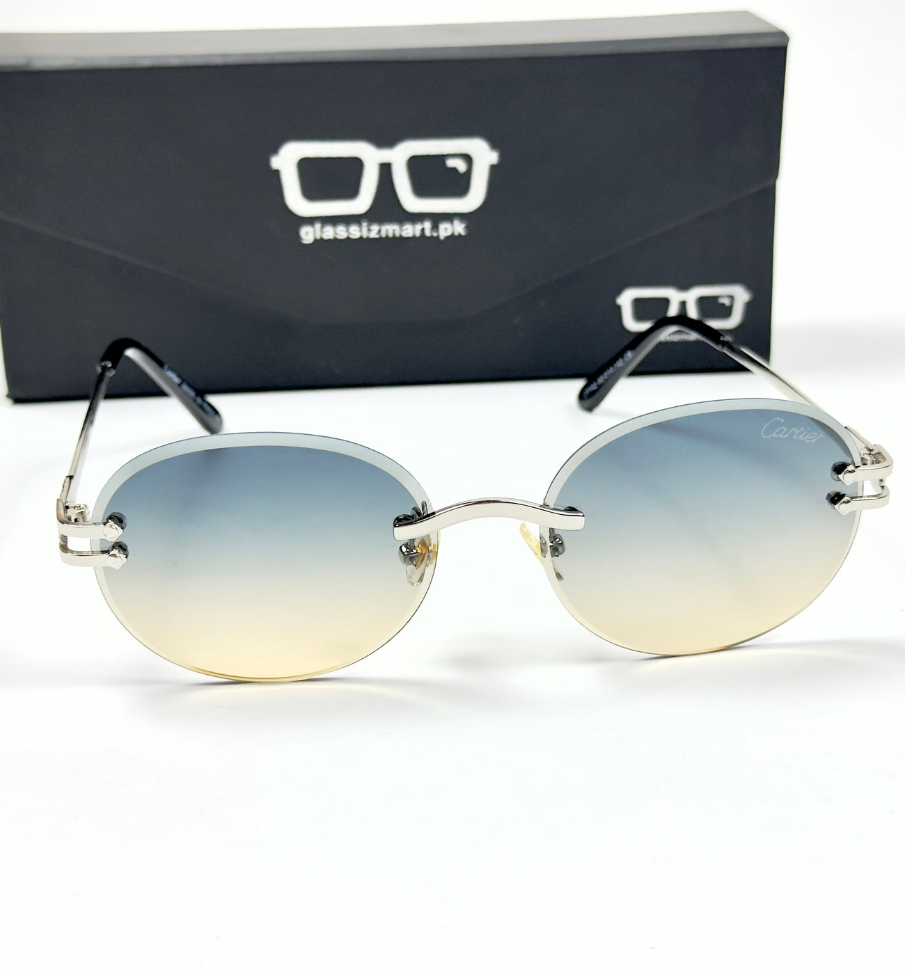 Cartier – 142 – 60 – Silver Multi – Metal - Sunglasses – Rimless - Unisex