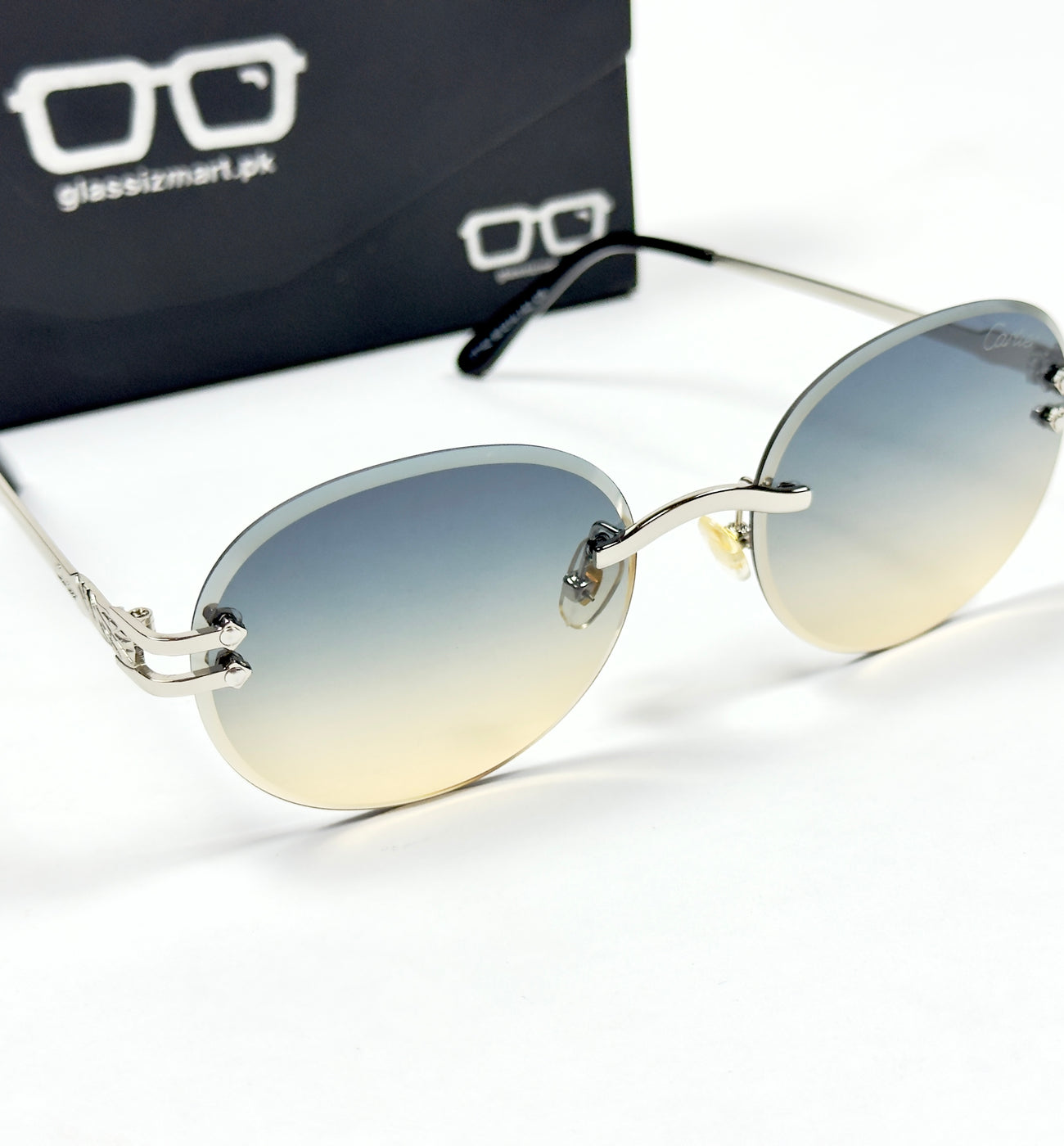 Cartier – 142 – 60 – Silver Multi – Metal - Sunglasses – Rimless - Unisex