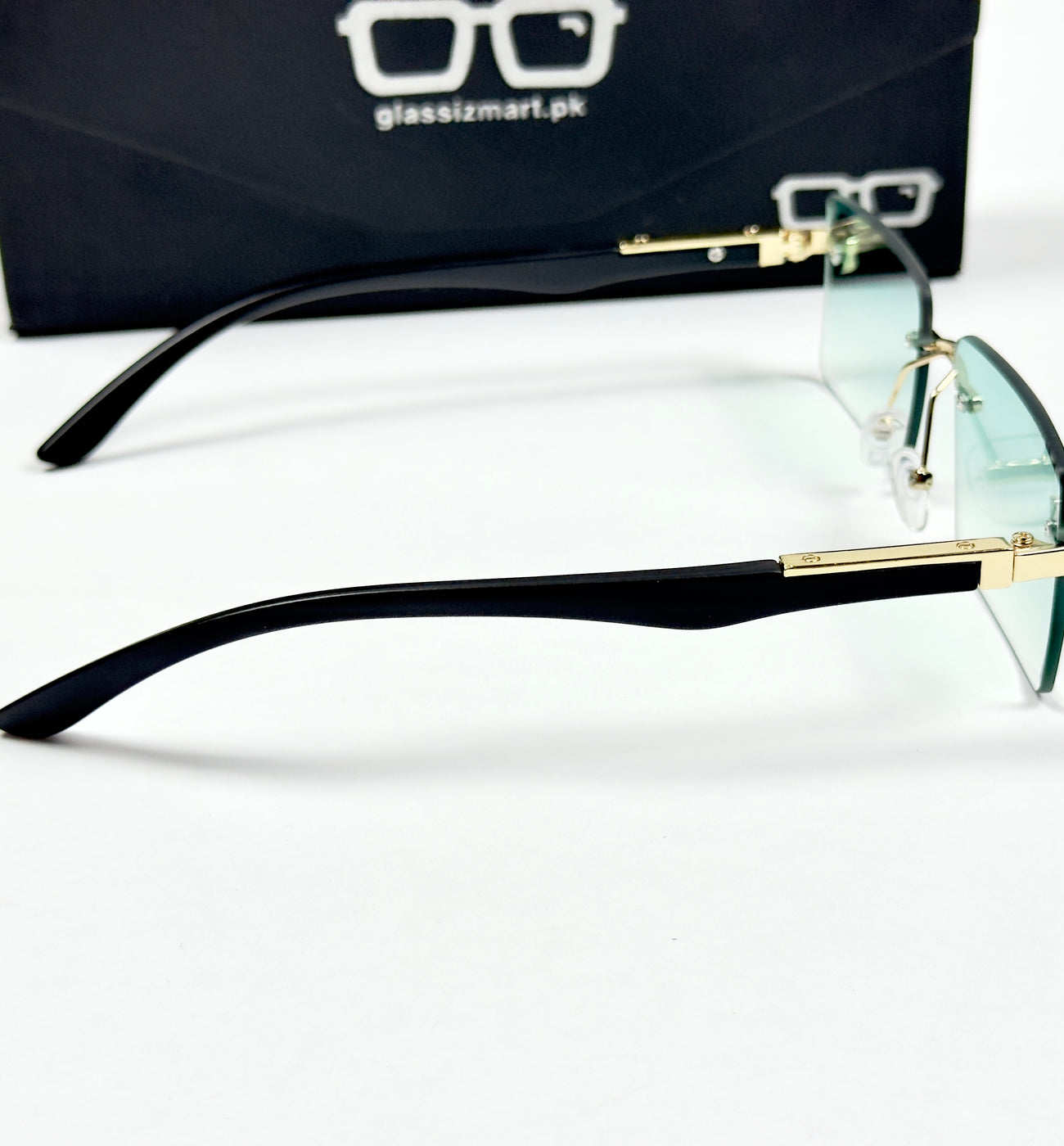 Cartier – 143 – 60 – Golden Green Gradient – Metal - Sunglasses – Rimless - Unisex