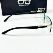 Cartier – 143 – 60 – Golden Green Gradient – Metal - Sunglasses – Rimless - Unisex