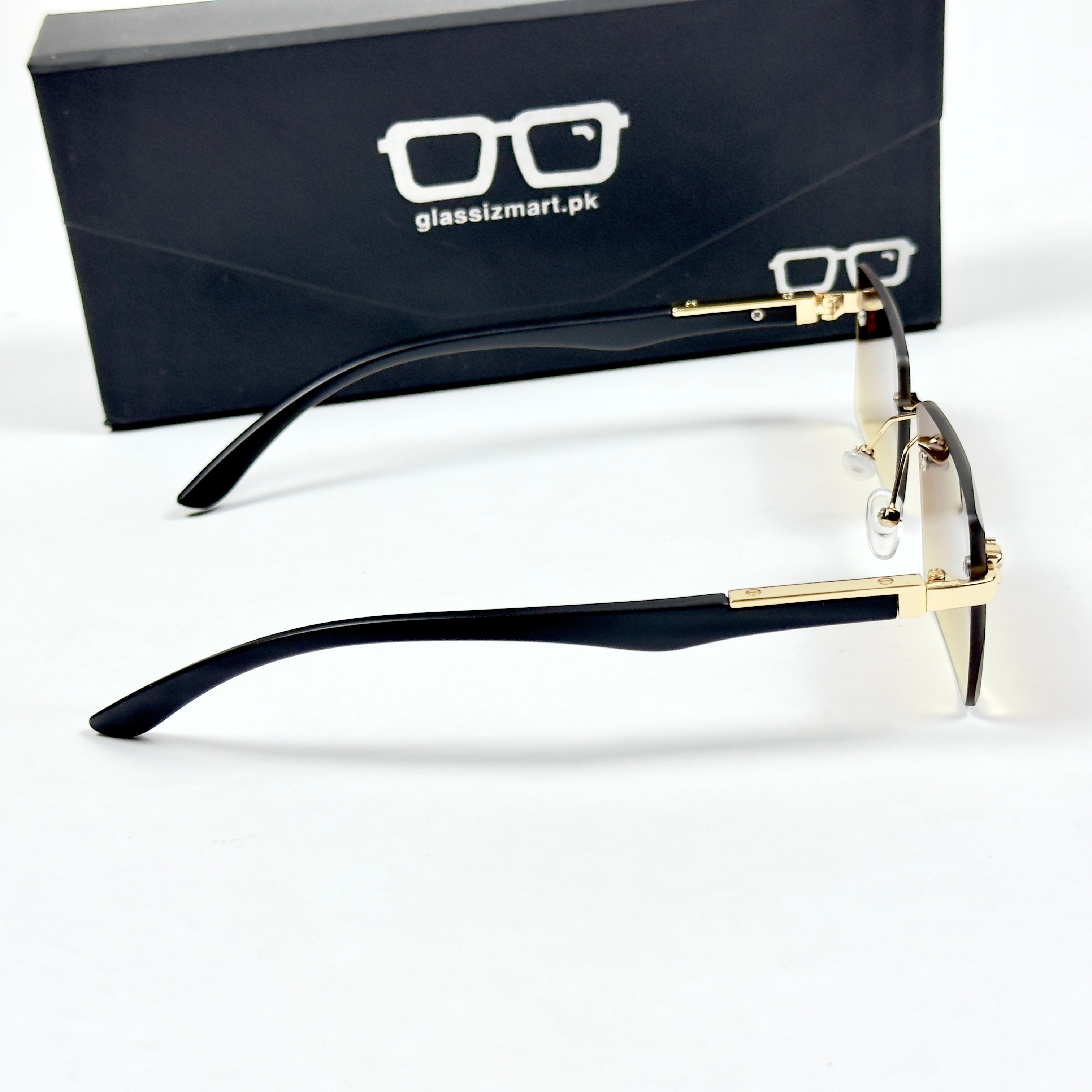 Cartier – 143 – 60 – Golden Brown – Metal - Sunglasses – Rimless - Unisex