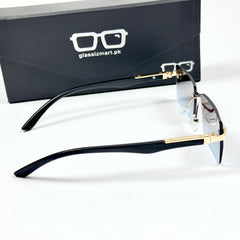 Cartier – 143 – 60 – Golden Multi – Metal - Sunglasses – Rimless - Unisex