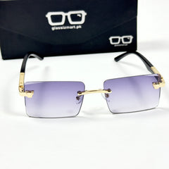 Cartier – 143 – 60 – Golden Black Gradient – Metal - Sunglasses – Rimless - Unisex