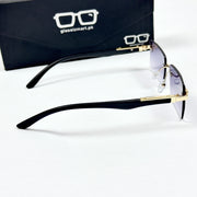 Cartier – 143 – 60 – Golden Black Gradient – Metal - Sunglasses – Rimless - Unisex