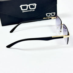 Cartier – 143 – 60 – Golden Black Gradient – Metal - Sunglasses – Rimless - Unisex