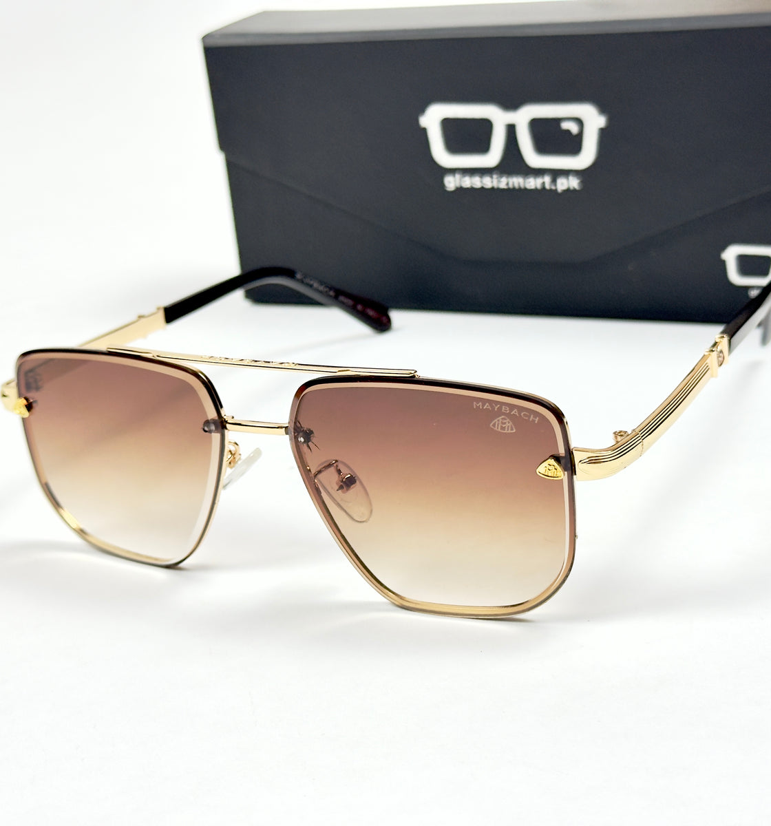Maybach – 011 – 56 – Golden Brown – Metal – Sunglasses – Unisex