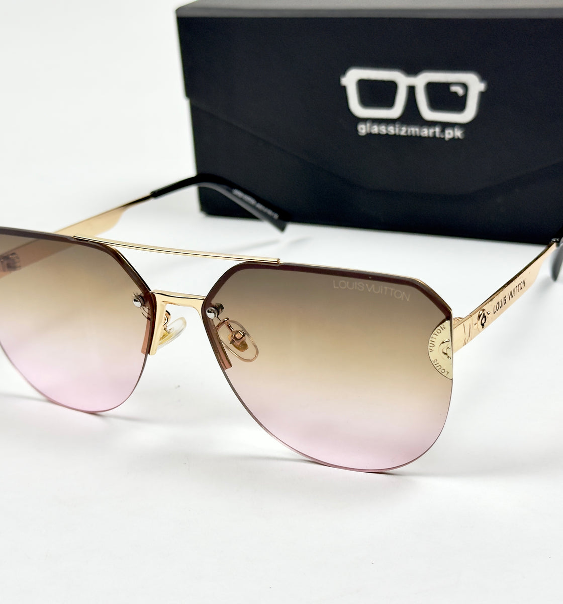 Louis Vuitton – 10255 – 64 – Pink – Metal – Sunglasses – Unisex