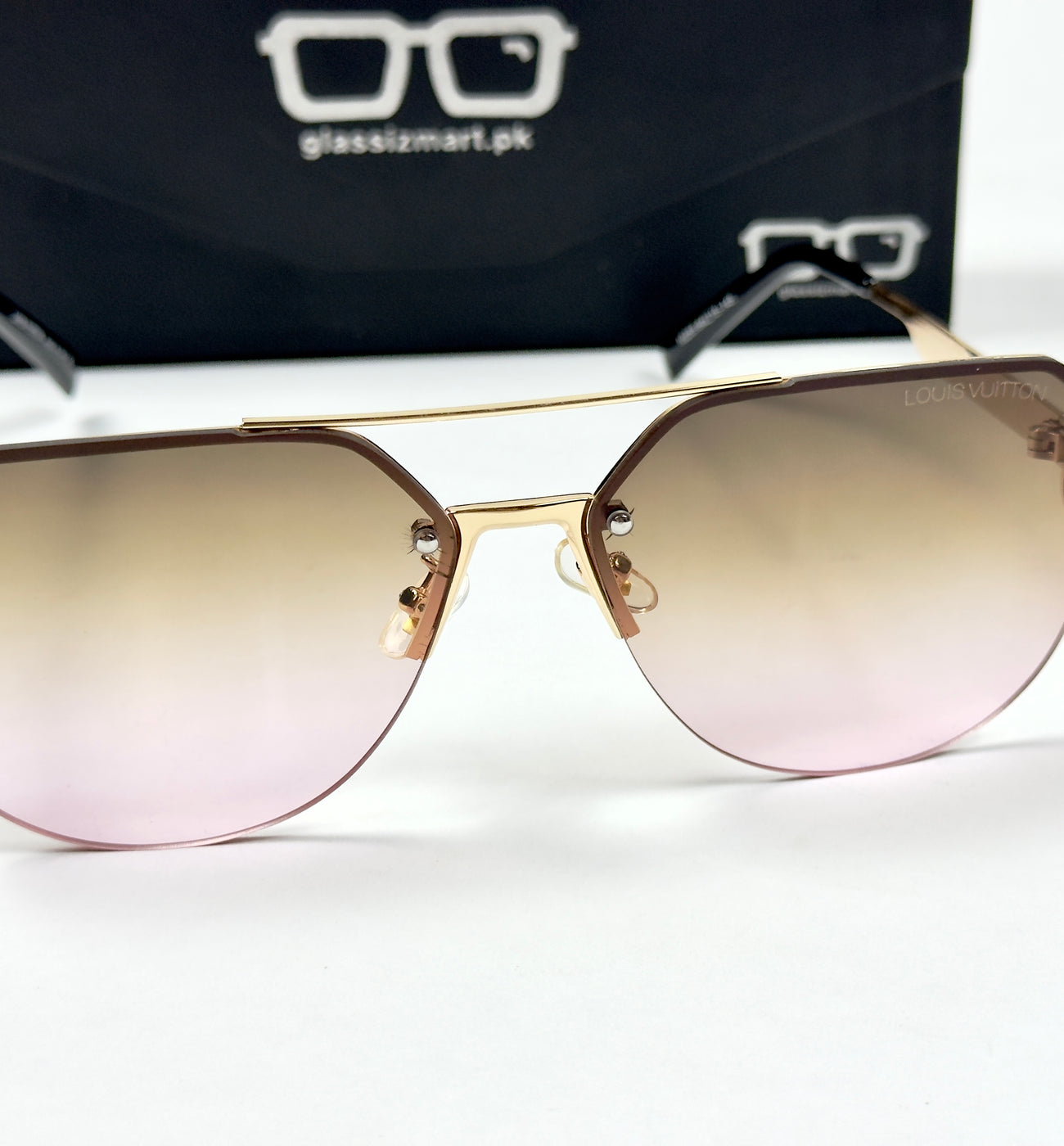 Louis Vuitton – 10255 – 64 – Pink – Metal – Sunglasses – Unisex