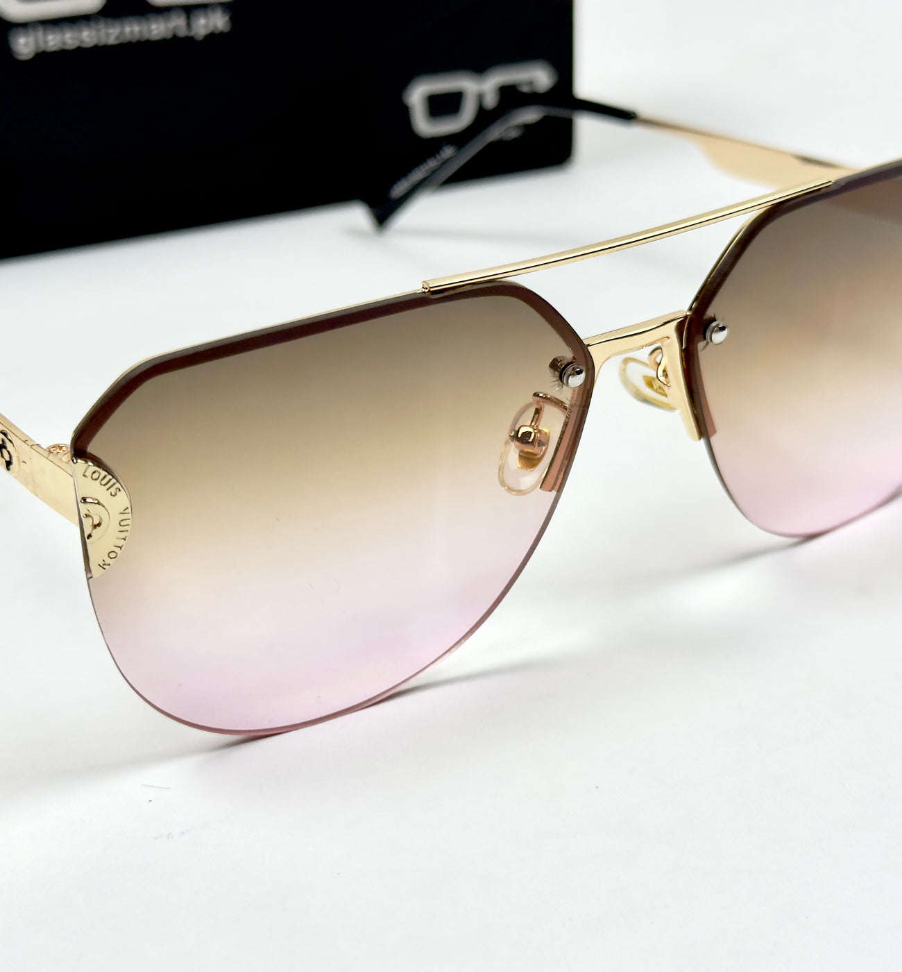 Louis Vuitton – 10255 – 64 – Pink – Metal – Sunglasses – Unisex