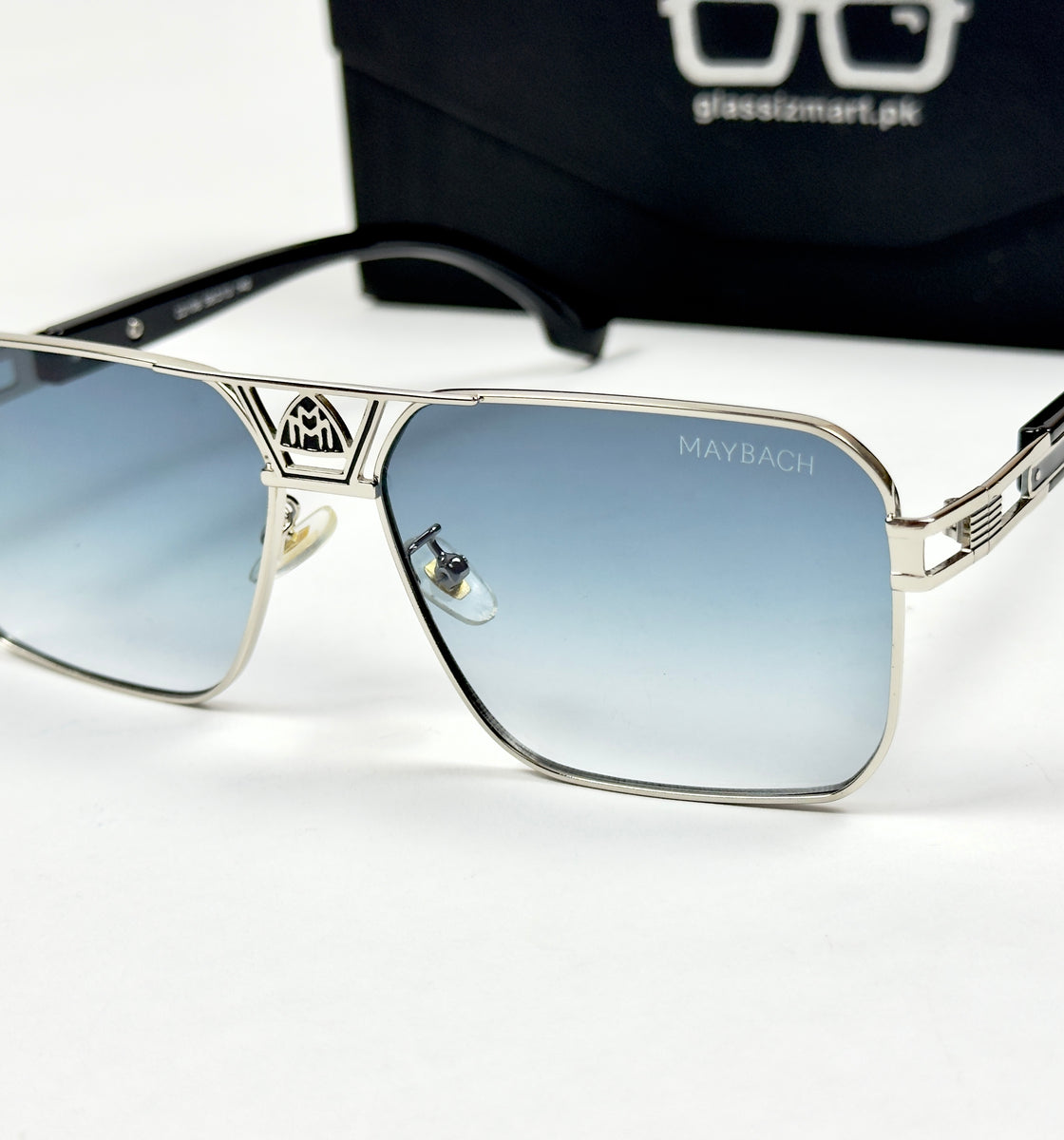 Maybach – 22106 – 58 – Silver Blue – Metal – Sunglasses – Unisex