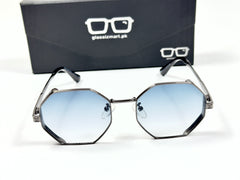 Louis Vuitton – 1938 – 57 – Grey Blue – Metal – Sunglasses – Ladies