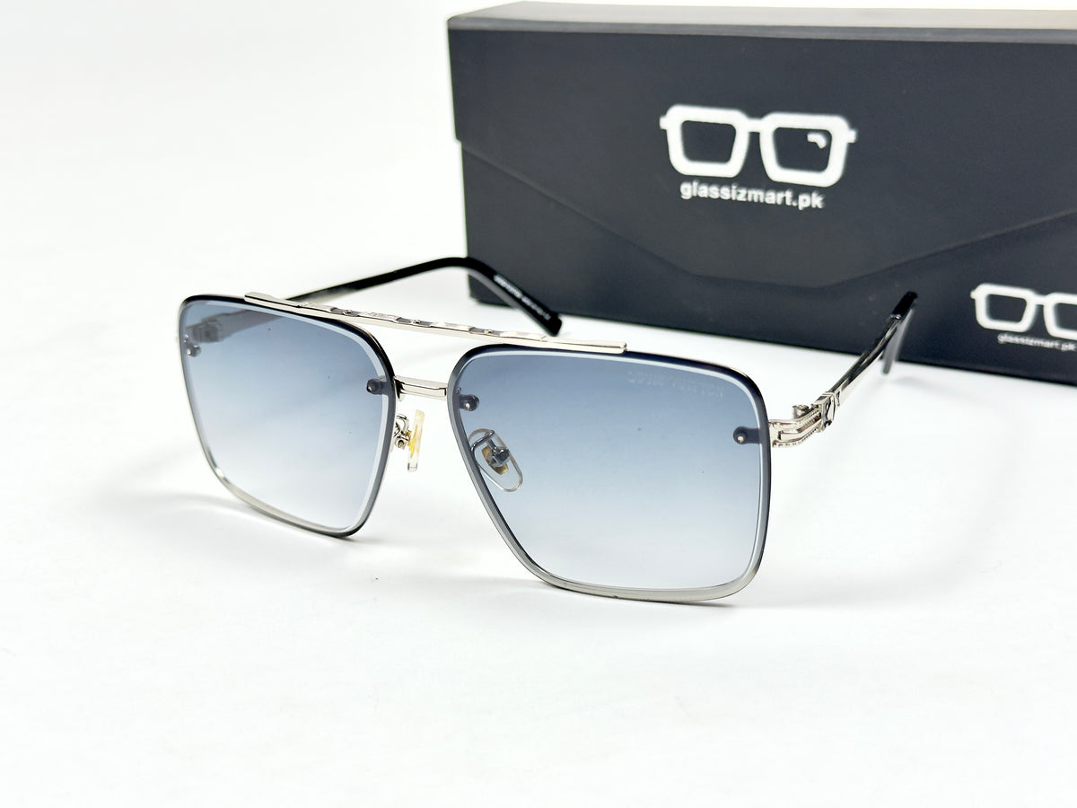 Louis Vuitton – 22332 – 60 – Silver Blue – Metal – Sunglasses – Unisex